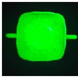 Fenton Lime Sherbet Satin Butterfly Dish