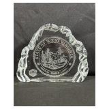 West Virginia Crystal Paperweight by MBBA