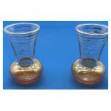 Bartlett-Collins 1950s Marigold Luster Bud Vases