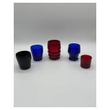 Multicolored Glass Cups