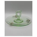 Cambridge Glass 'Keyhole' Pistachio Server