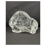 Viking Glass Frosted Praying Hands Paperweight