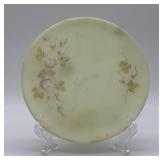 Fenton Hand-Painted Custard Satin Glass Plate