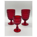 Fenton Ruby Thumbprint Goblets