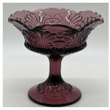 Fenton Art Glass Amethyst Tokyo Compote