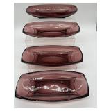 Anchor Hocking Moroccan Amethyst Relish Dishes