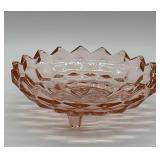 Jeannette Glass Windsor Diamond Footed Bowl