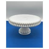 Fenton Teardrop Milk Glass Cake Plate (12')