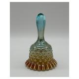 Fenton Hobnail Glass Bell, Amberina, Circa 1960