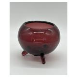Viking Glass Dark Amethyst Flowerlite Bowl