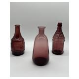Vintage Wheaton Amethyst Miniature Bottles