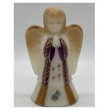 Fenton Handpainted Satin Glass Angel Figurine