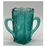 Mosser Glass Teal Inverted Thistle Pitcher