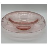 Fostoria Rose Glass Console Bowl