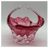 Chribska Glass Basket by Josef Hospodka