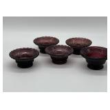 5 Amethyst Glass Master Salt Cellars