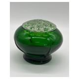 Viking Glass Flowerlite Bowl, Green, 4 Inches