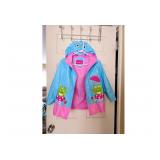 Wippette Kids Frog Rain Jacket - Blue/Pink Hood