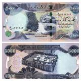 Rare Iraq 5,000 Dinars Banknote 2023 Uncirculated