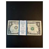 100 $1 ONE DOLLAR BILLS UNCIRCULATED SEQUENTIAL