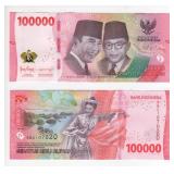Indonesia 100,000 Rupiah Banknote 2022 P-168 Unc