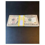 20 x $10 Unc Ten Dollar Bills Sequential $200 Cash
