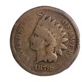 1878 FULL DATE Indian Head Cent Penny CULL / AG