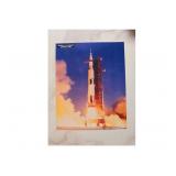 NASA Blue Stamp Photo Apollo 11 Saturn V Launch