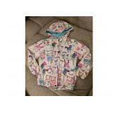 Girls Hooded Zip Jacket Fun Animal Print
