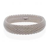 Tiffany & Co. Sterling Silver Mesh Bangle Bracelet