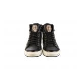 Authentic Philipp Plein Black Leather Sneakers