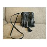 Authentic Saint Laurent Black Leather Evening Bag