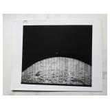 1966 NASA First Earth From Moon Blue Stamp Photo