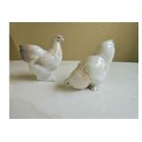 Pair of Lladrï¿½ Porcelain Chicken Figurines