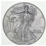 1999 Unc American Silver Eagle 1 Oz .999 Silver