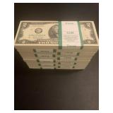 100 $2 TWO DOLLAR BILLS UNCIRCULATED SEQUENTIAL
