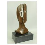 Picasso Signed Bronze Cubism Statue Sculpture