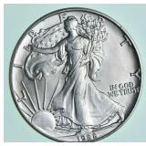 1988 Unc American Silver Eagle 1 Oz .999 Silver Cn