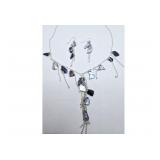 Natural Pearl Shell Necklace and Earrings Set