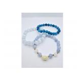 Lot of 3 Gemstone Bead Stretch Bracelets