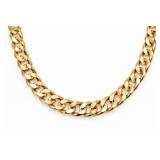 Italy 14K Yellow Gold 20' Curb Chain Necklace