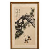 Vintage Chinese Watercolor Painting + Artist Seal