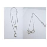 Lot of 2 Fashion Necklaces Moon & Stars