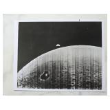 1966 NASA 2nd Earth From Moon Blue Stamp Photo
