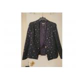Authentic Ted Baker Printed Black and Gold Blazer