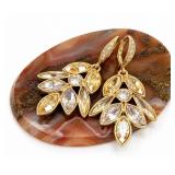 Authentic GIVENCHY Crystal Gold Tone Earrings