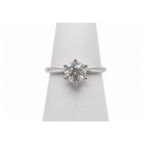 1ct Moissanite Ring Sterling Silver