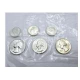 3 Silver Quarters and 3 Silver Dimes