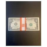 50 ($1) ONE DOLLAR BILLS UNC SEQUENTIAL 2021