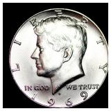 1969-D Kennedy 40% Silver Half Dollar Coin